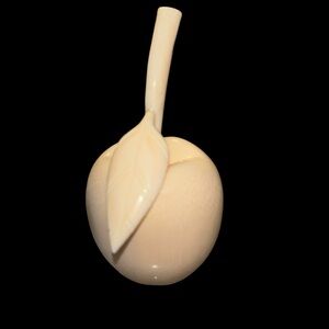 Vintage Hand carved ivory apple